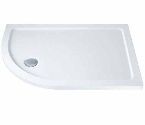 MX Elements 1300 x 760 Left Hand Offset Quadrant Stone Resin Low Profile Shower Tray