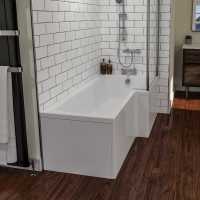 Beaufort Shannon 1500 x 850 L Shaped Shower Bath - Left Hand