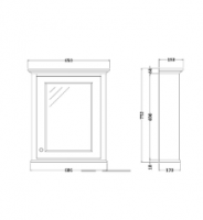 Scudo Mia LED Mirrored Bathroom Cabinet - Single Door - 500 x 700mm