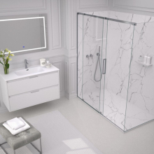 Lujo Lineal 1500 x 900mm White Slate Shower Tray