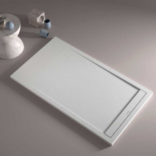 Lujo Stone 1200 x 900mm White Slate Shower Tray - Cut to Size