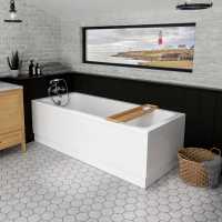 Beaufort Portland 1650 x 700 Single Ended Bath with Grips