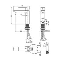 Abacus Iso Pro Side Lever Mono Basin Mixer - Matt Anthracite