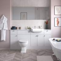 Abacot 600mm Mirrored Unit - White Gloss