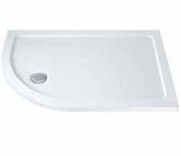 MX Elements 1400 x 800 Left Hand Offset Quadrant Stone Resin Low Profile Shower Tray