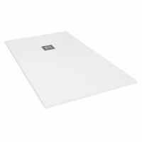 Giorgio2 Cut-To-Size White Slate Effect Shower Tray - 1600 x 900mm