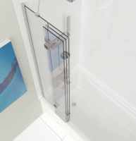 Vessini E Series Bath Shower Screen 800 x 1500mm Inc Towel Bar
