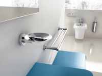Atena Chrome Open Toilet Roll Holder - Origins Living