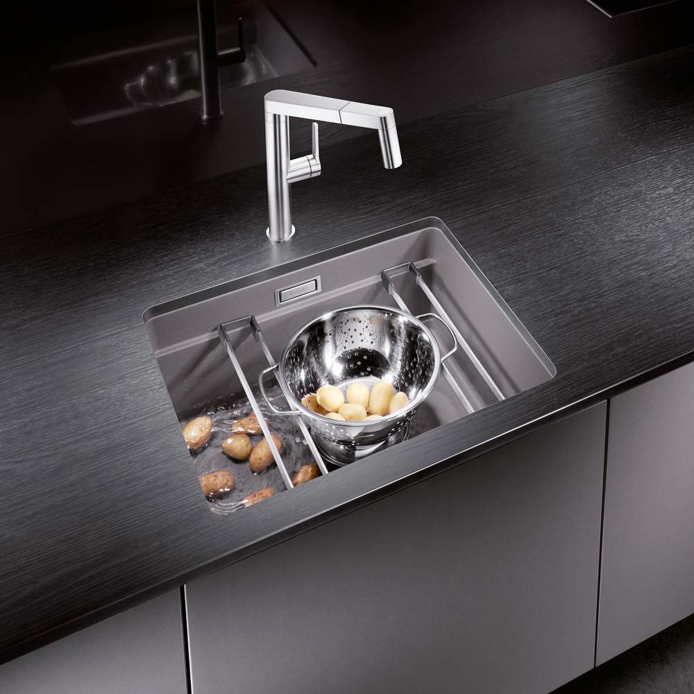 Blanco Etagon Silgranit Undermount Kitchen Sink Rock Grey