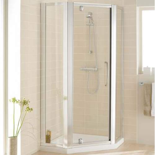 Lakes Classic X Mm Semi Framed Bi Fold Door Pentagon Shower