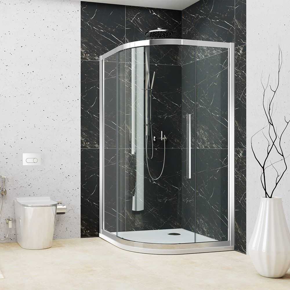 Jaquar One Door 900mm Chrome Frame Quadrant Shower Enclosure JSE CHR