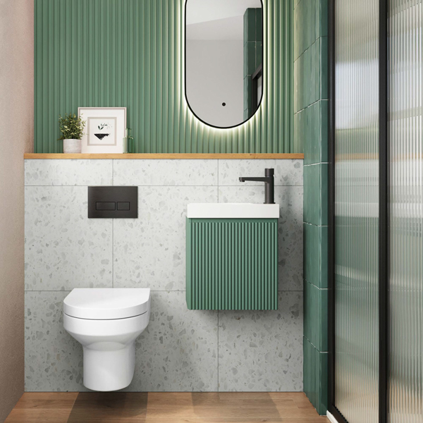 Fluted Ensuite Bathroom