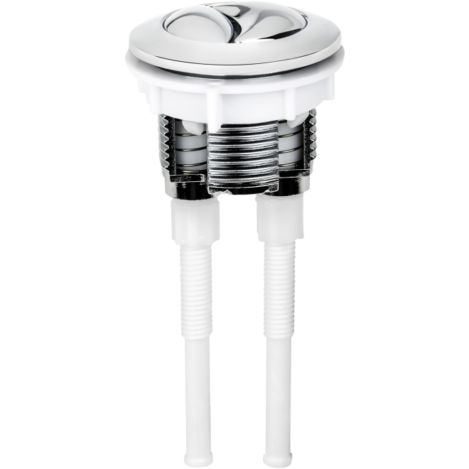 Highlife Top Flush Cistern Chrome Dual Push Rod Button 38mm