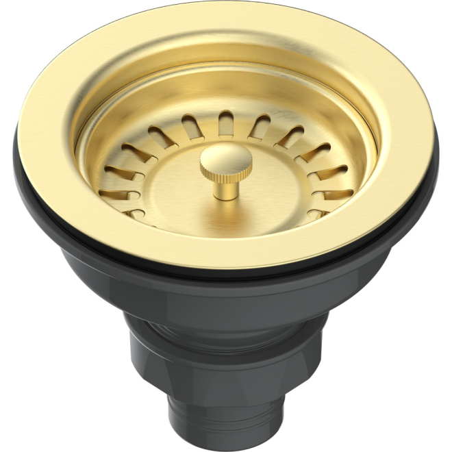 Tailored Brushed Brass Basket Strainer Kitchen Waste