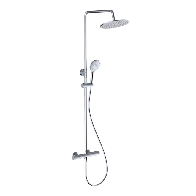 Clever GO UP Urban 250mm Rain Head Cool Touch Chrome Dual Function Thermostatic Shower