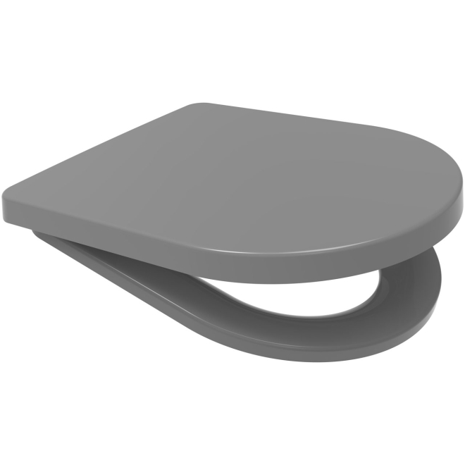 Middle D Grey Style Soft Close Quick Release Toilet Seat - Euroshowers