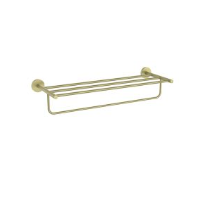 Jaquar Continental 600mm Long Brass Matt Towel Rack With Lower Hanger 