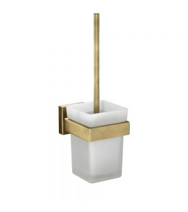 Jaquar Kubix Prime Antique Bronze Square Toilet Brush And Holder