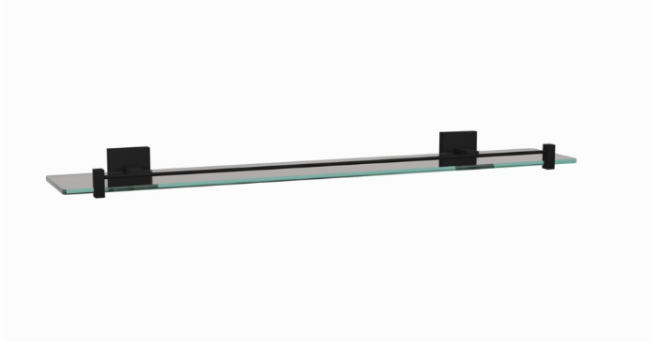 Jaquar Kubix Prime 600mm Black Matt Towel Shelf 