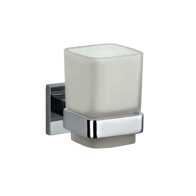 Jaquar Kubix Prime Chrome Square Tumbler And Holder