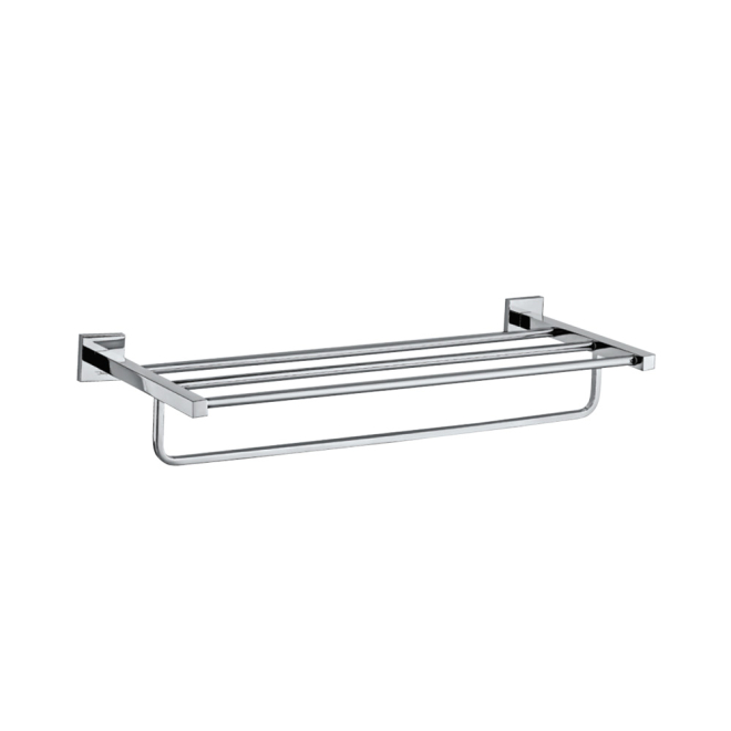 Jaquar Kubix Prime 600mm Chrome Towel Rack With Lower Hanger