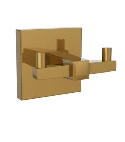 Jaquar Kubix Prime Bright Gold Double Robe Hook  