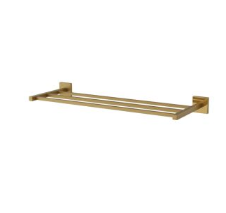 Jaquar Kubix Prime 600mm Bright Gold Towel Shelf 