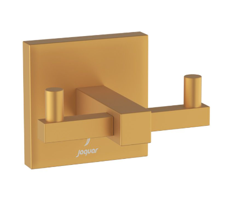 Jaquar Kubix Prime Gold Matt PVD Double Robe Hook