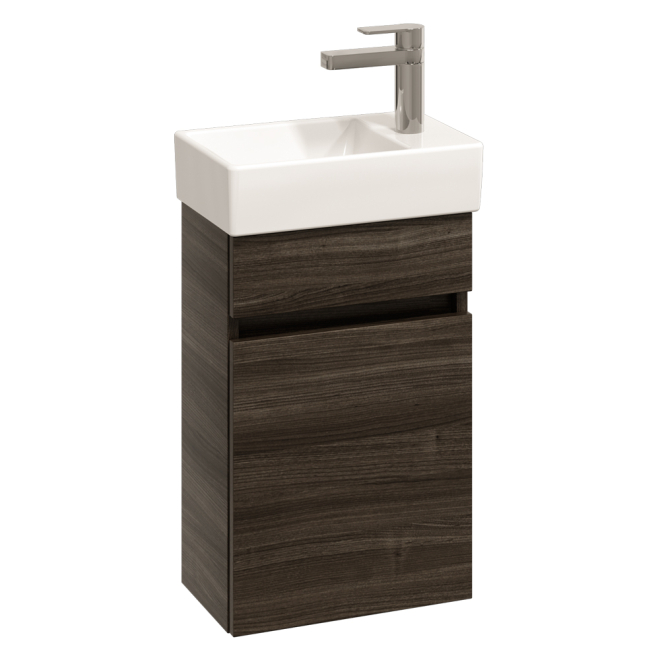 Abacus S1 Concepts Wall Hung Cloakroom Vanity Unit Pack 360mm Left Hand - Lava