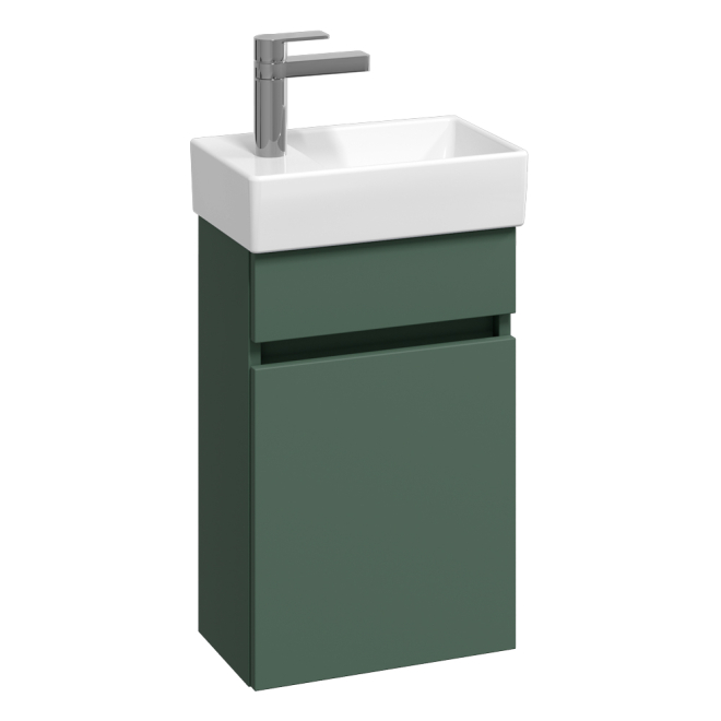 Abacus S1 Concepts Wall Hung Cloakroom Vanity Unit Pack 360mm Right Hand - Matt Green