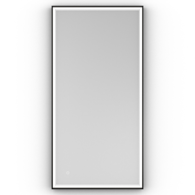 Origins Living Astoria 140 Black Illuminated Bathroom Mirror