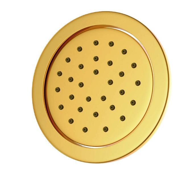 Jaquar Bright Gold PVD Tilting Round Bodytile 120mm Body Jet 