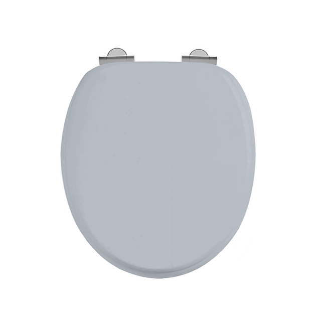 Burlington Grey Soft Closing Traditional Wood Toilet Seat - S46