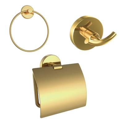 Jaquar Continental Prime Bright Gold PVD Accessories Bundle