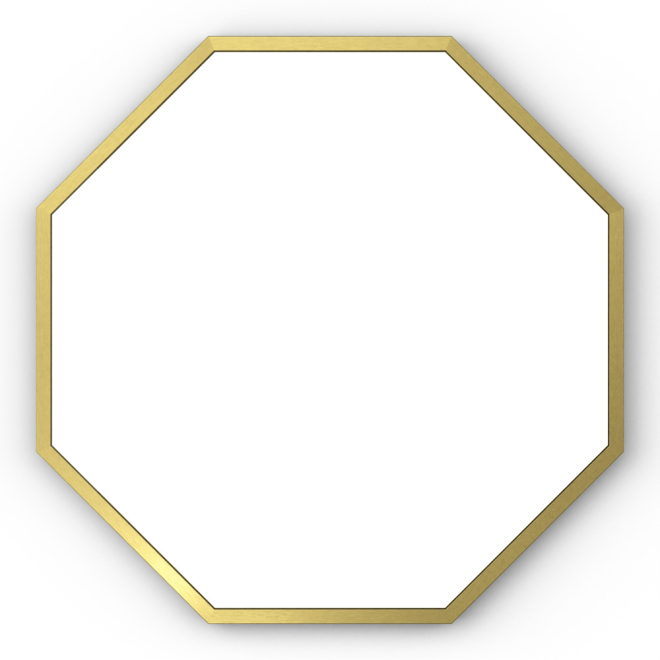 Origins Living Docklands 60 Brushed Brass Octagon Mirror