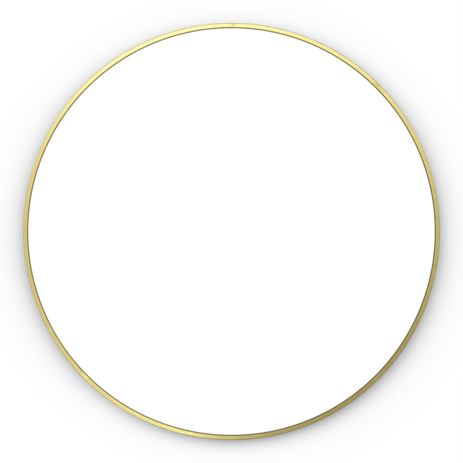 Origins Living Docklands 80 Brushed Brass Round Mirror