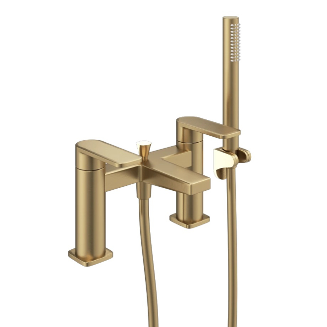 Abacus Edge Bath Shower Mixer - Brushed Brass