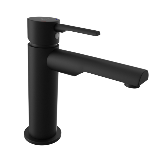 Jaquar Florentine Prime Black Matt Single Lever Basin Mixer With Click Clack Waste