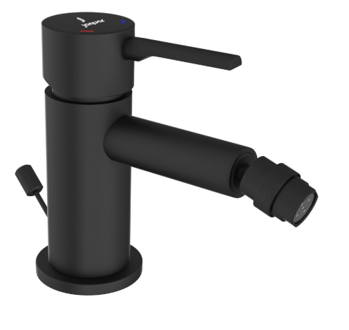 Jaquar Florentine Prime Black Matt 1 Hole Bidet Mixer With Popup Waste System 