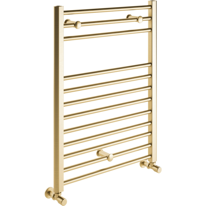 Gressingham 500 x 800mm Brushed Brass Towel Radiator