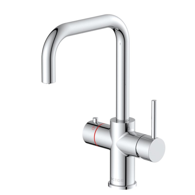 Scudo KoGE 3 in 1 Chrome Square Spout Boiling Water Tap