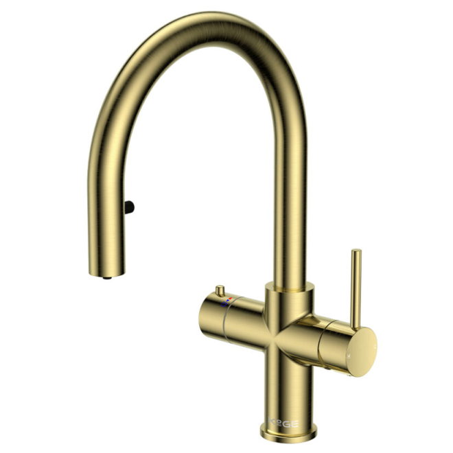 Scudo KoGE 4 in 1 Brass Pull Out Boiling Water Kitchen Tap