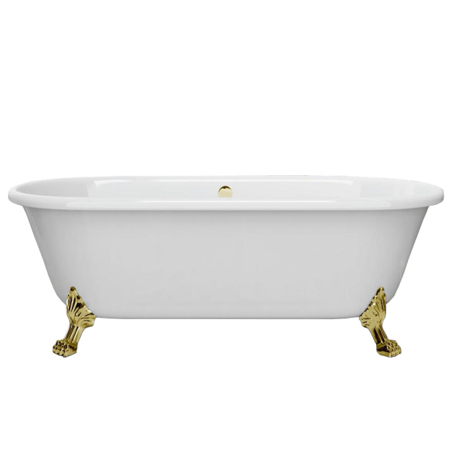 Jaquar Queens Traditional Freestanding Bath 1702mm with Gold Legs