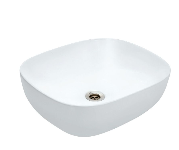 Jaquar Designer White Thin Rim Rectangular Counter Top Basin 495mm 