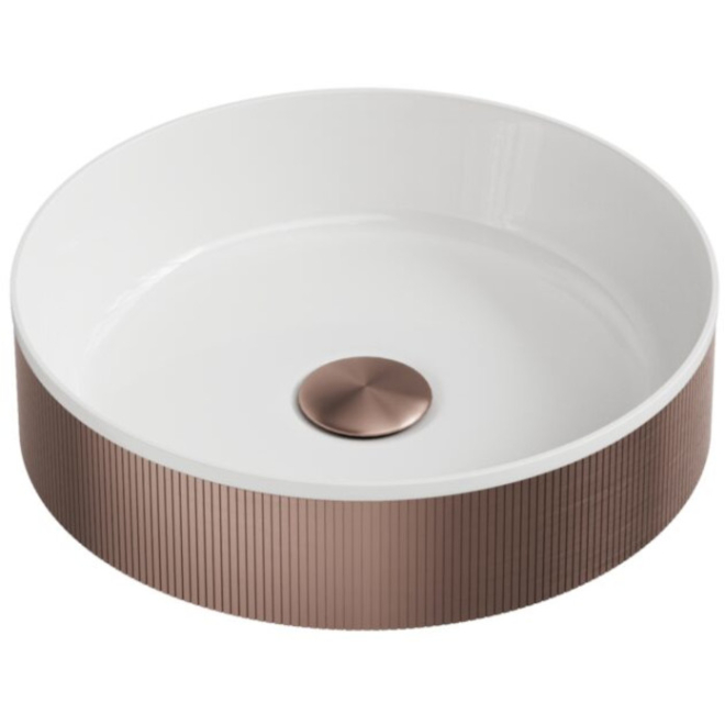 Scudo KOKO Brushed Bronze Fluted Countertop Basin