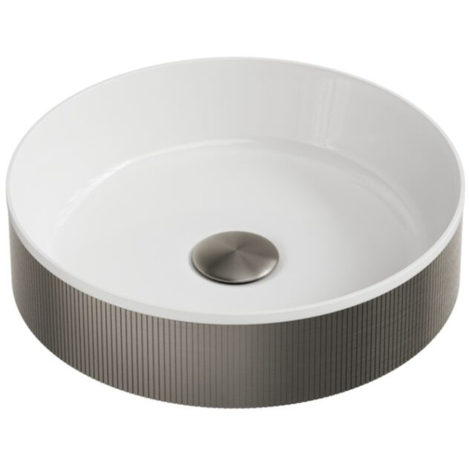 Scudo KOKO Gunmetal Fluted Countertop Basin