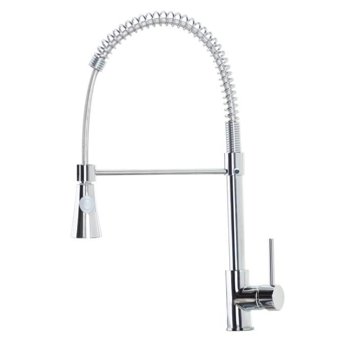 Scudo Tirare Chrome Spring Pull-Out Kitchen Mixer Tap