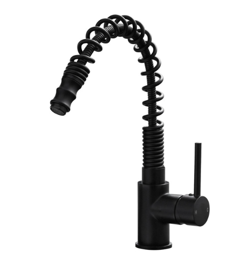 Durham Black Pull Out Spray Single Lever Monobloc Kitchen Sink Mixer Tap