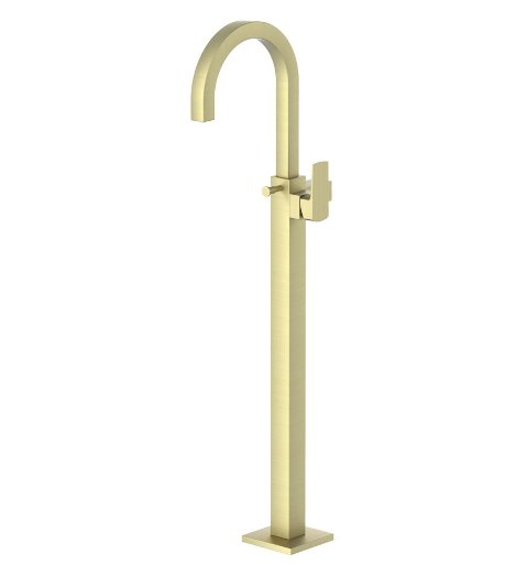 Jaquar Kubix Prime Matt Brass Floor Mounted Single Lever Bath Mixer  