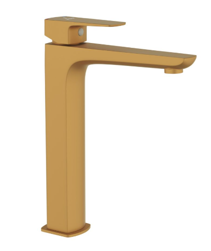 Jaquar Kubix Prime Gold Matt PVD Extended Mono Basin Mixer 